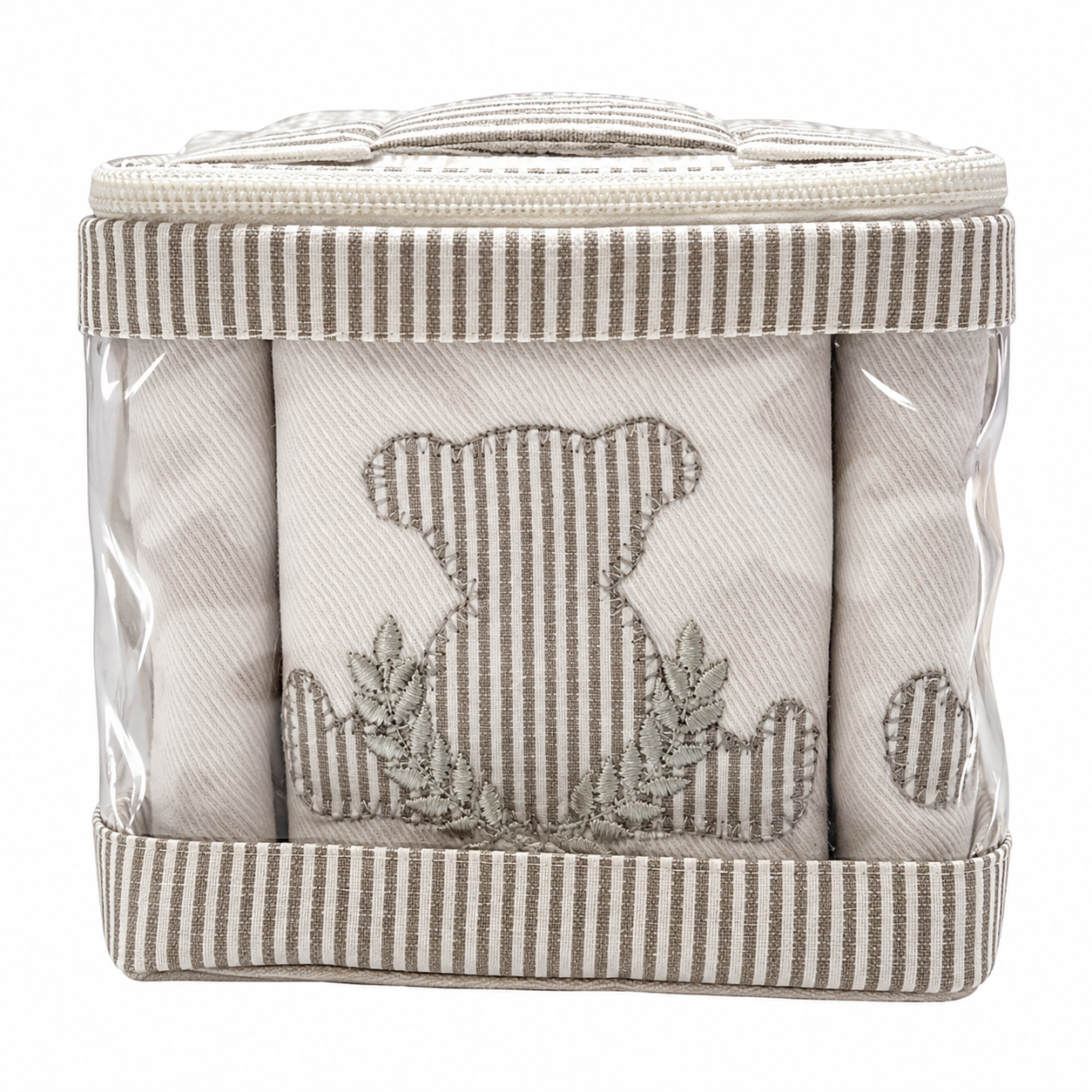 Necessaire com 5 Fraldas de Boca - Ursinho