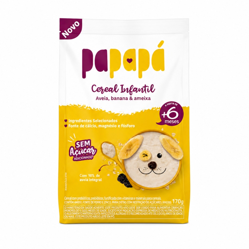 Cereal de Banana e ameixa Papapa