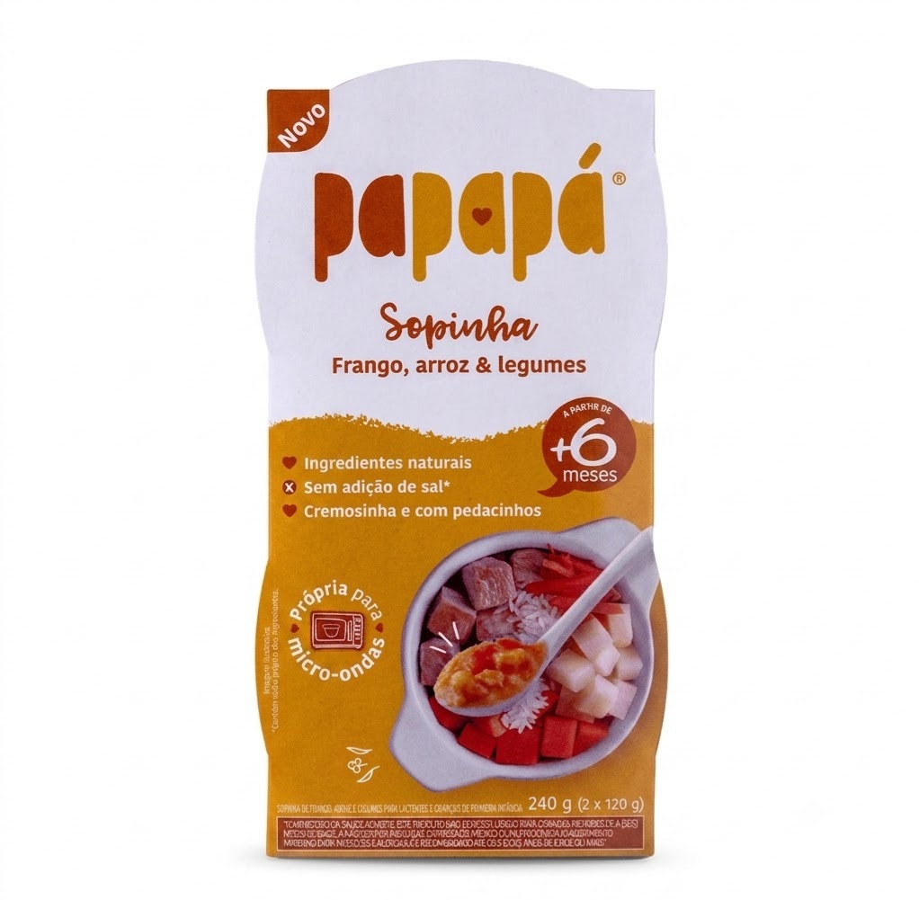 Sopinha de Frango, arroz e legumes
