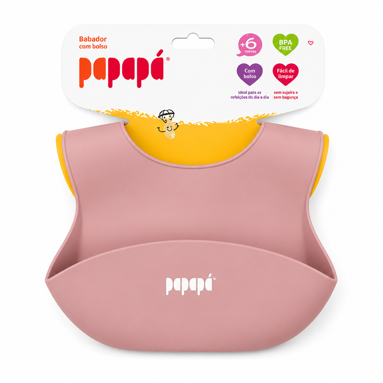 Babador Infantil com Bolso Papapá