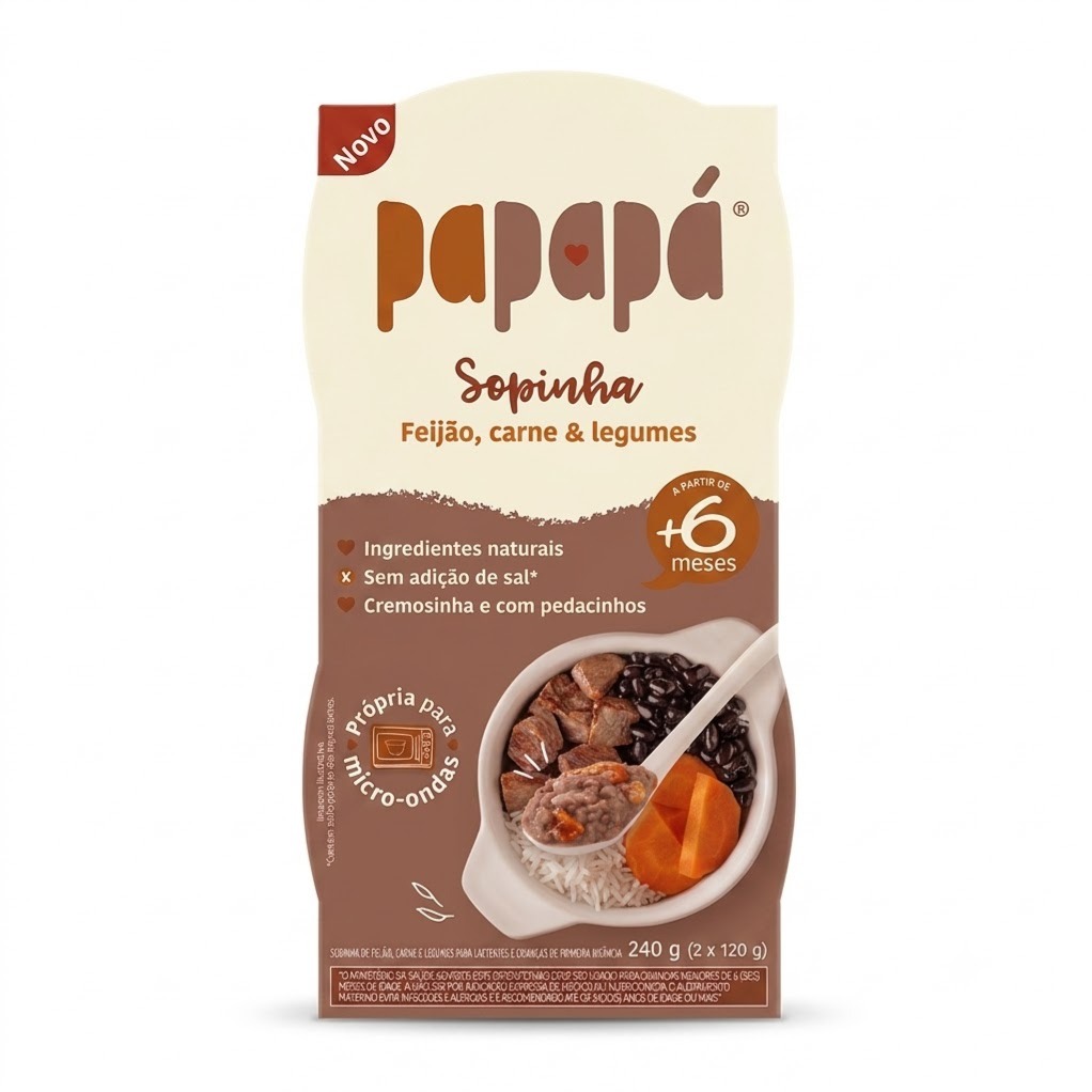Sopinha de Feijão, carne e legumes