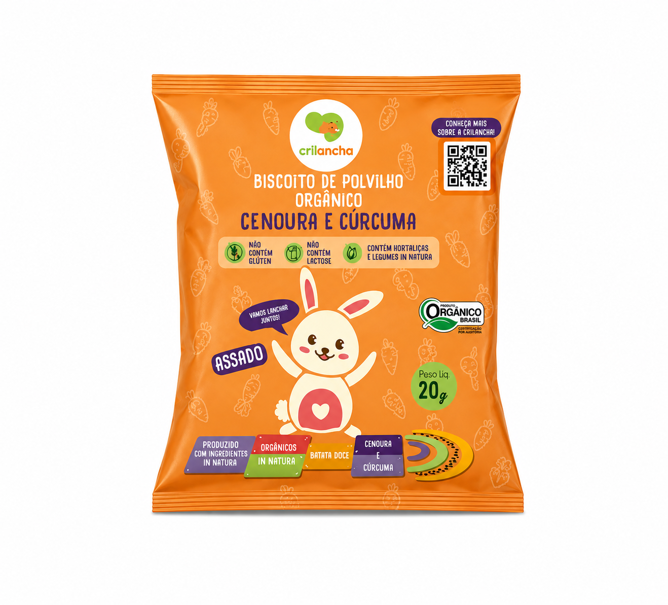 Polvilho Cenoura e Cúrcuma Crilancha