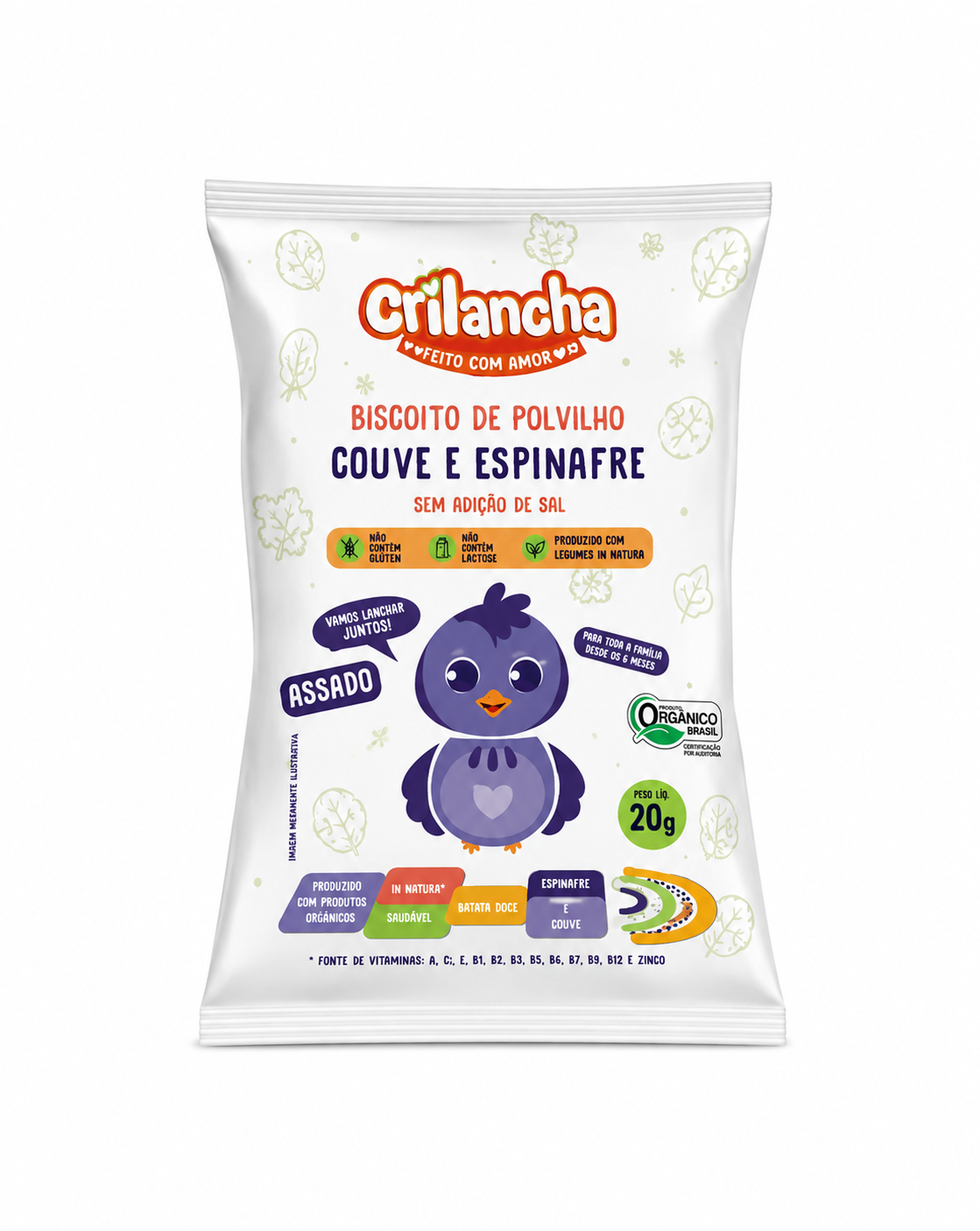 Polvilho Couve e Espinafre Crilancha