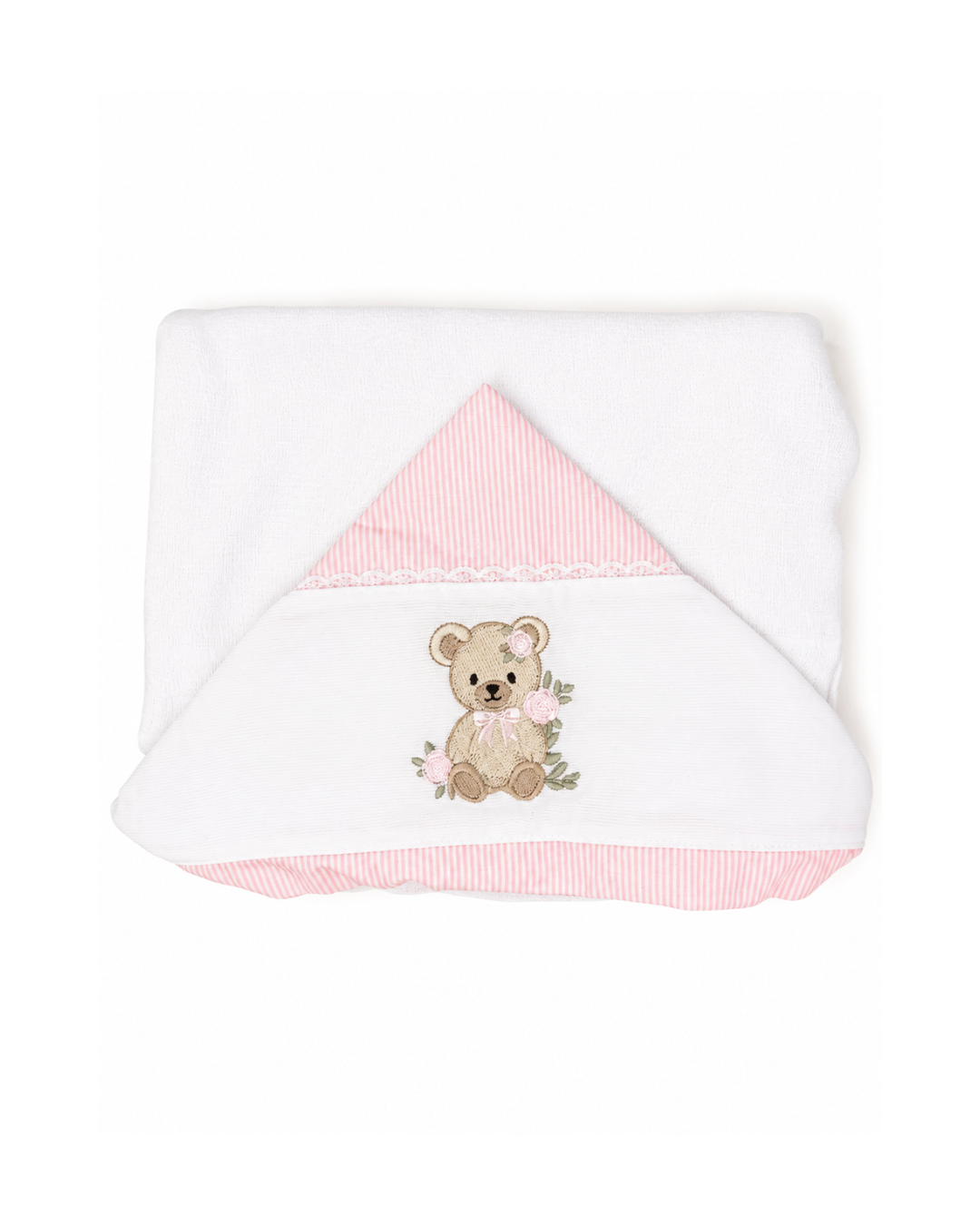 Toalha de Banho Verão - Urso Rosa