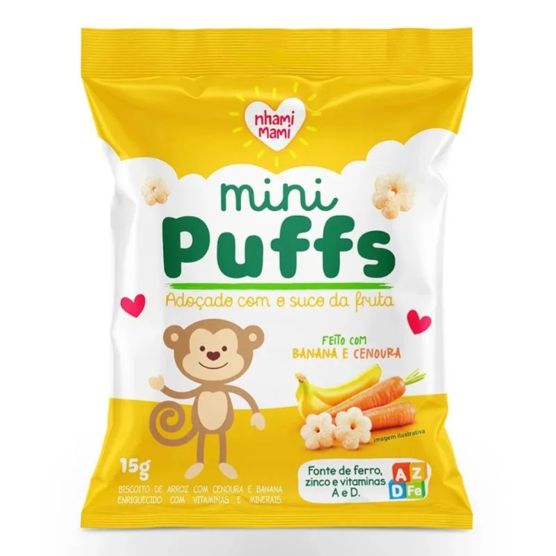 Nhami Mami Mini Puffs Banana e Cenoura