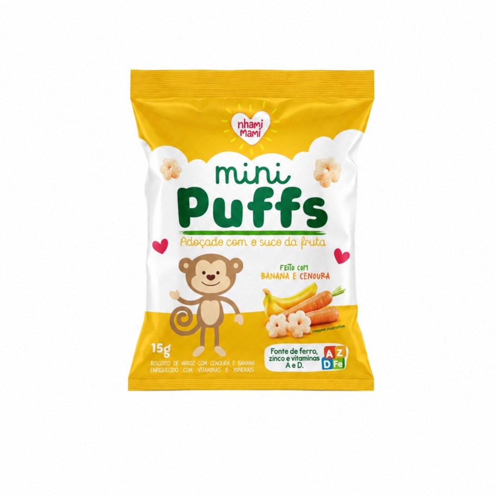 Mini Puffs Banana e Cenoura