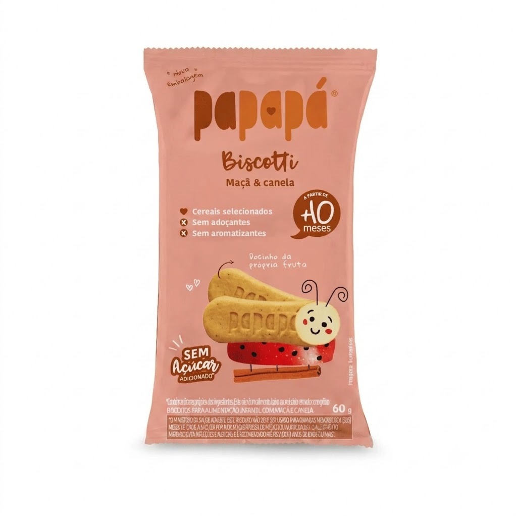 Papapa Biscotti de Maçã com Canela