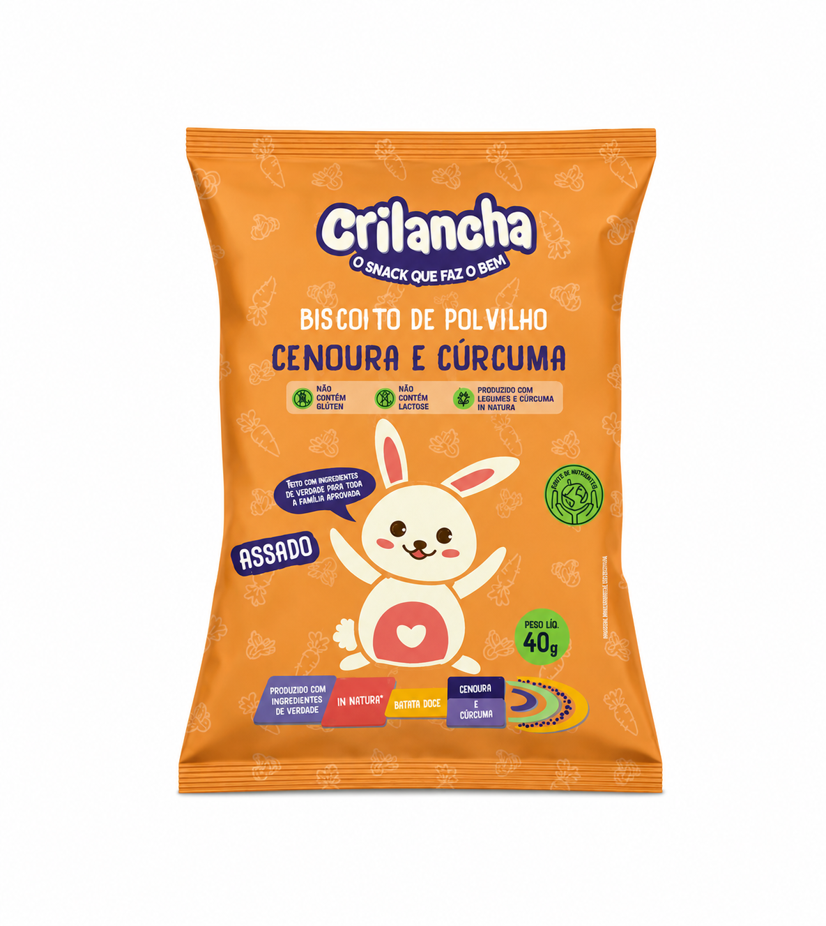 Polvilho Cenoura e Cúrcuma Crilancha