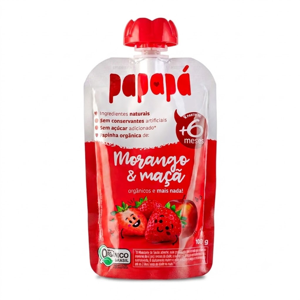 Papinha de Morango e Maçã
