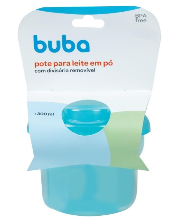 Buba Pote Para Leite Em Pó Azul