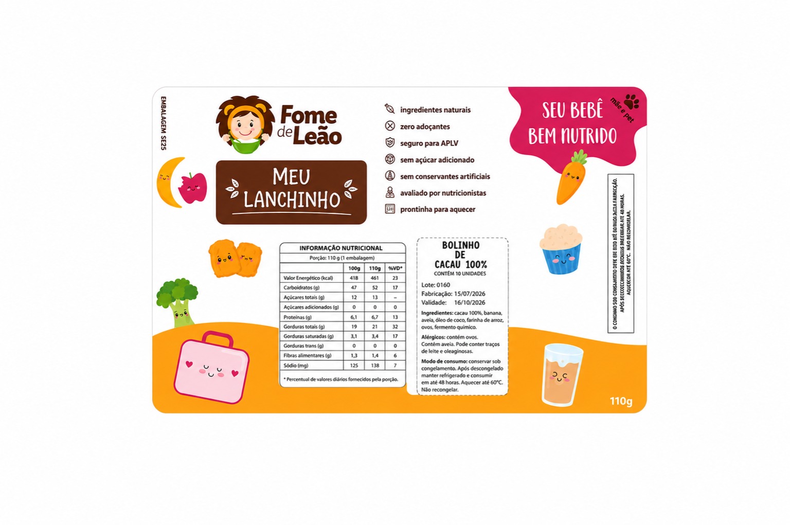 Bolinho de Cacau 100% - Fome de Leão