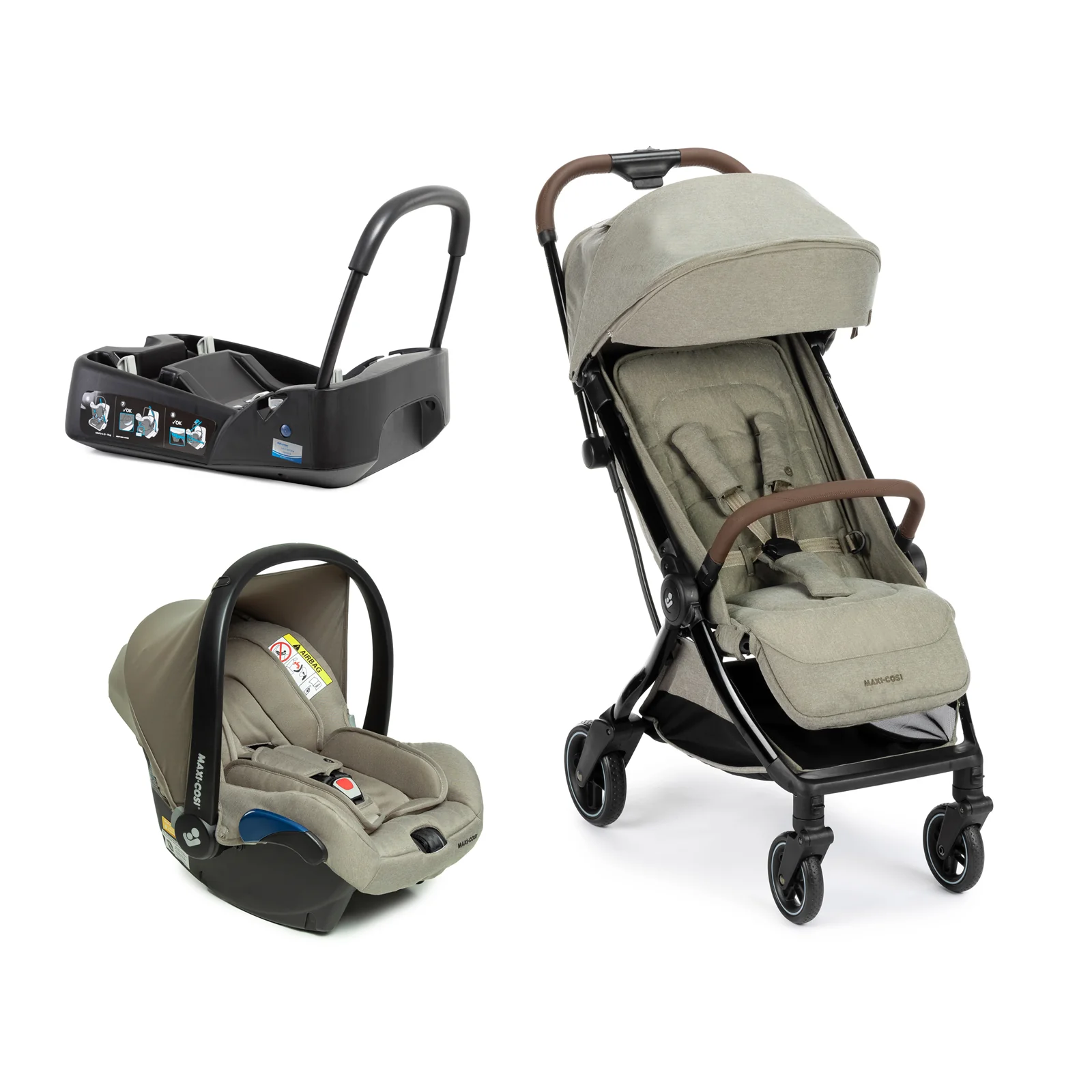 Travel System Eva 3 Luxe Trio Maxi Cosi - Truffle