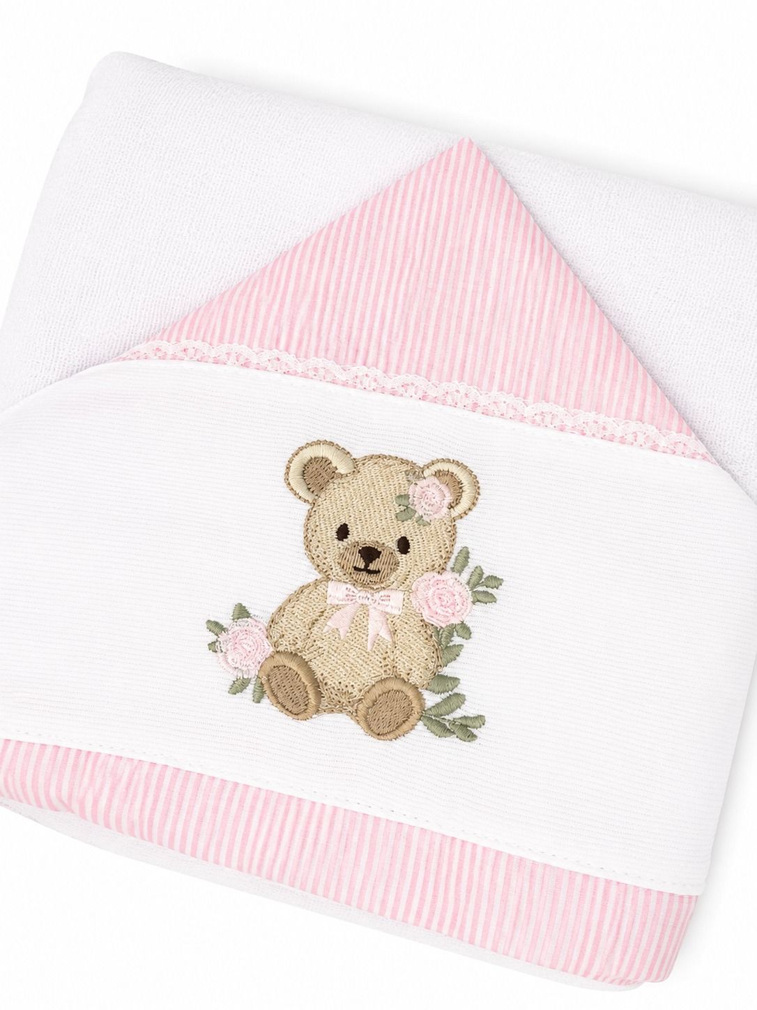 Toalha de Banho Verão - Urso Rosa - 2