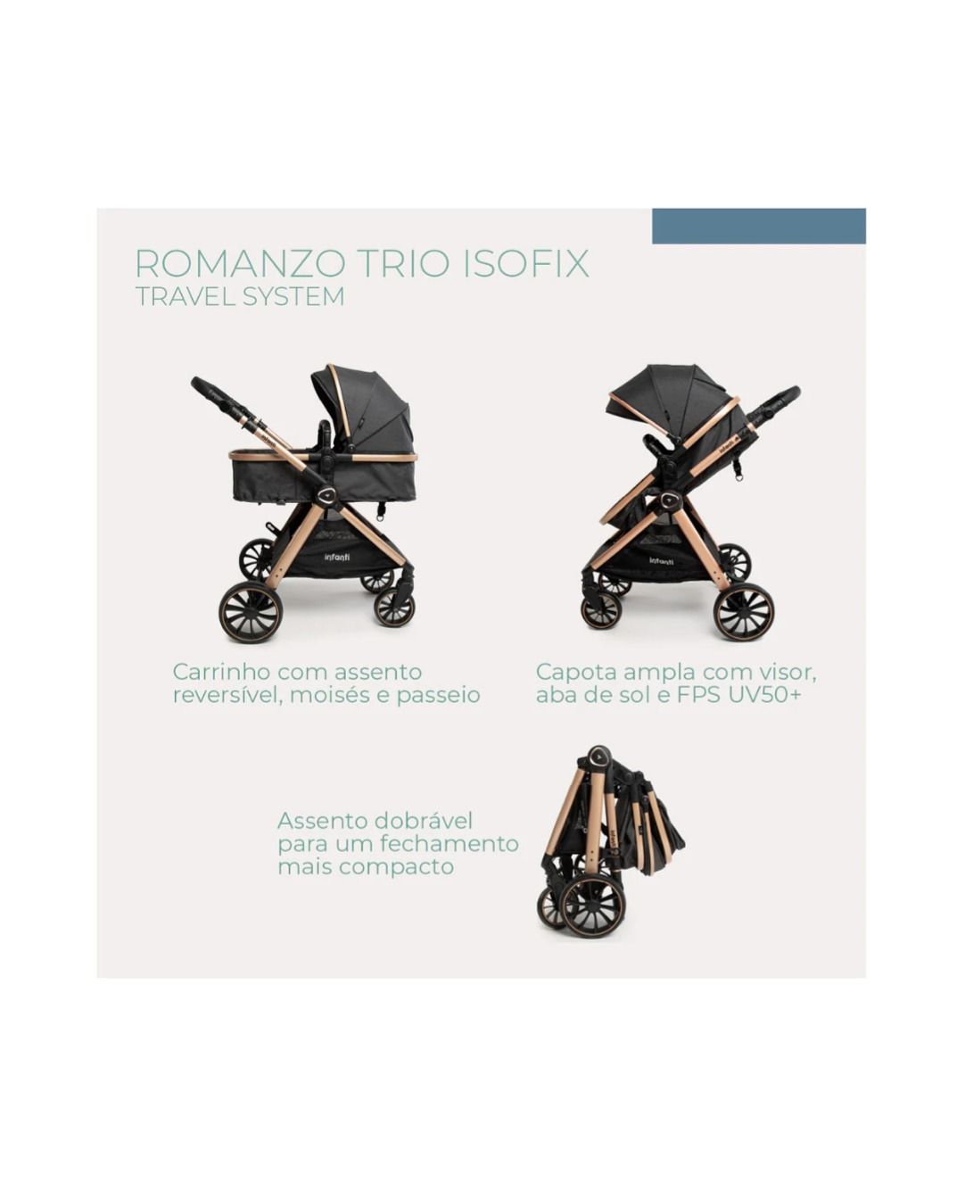 Travel System Romanzo Trio Isofix Infanti - 3