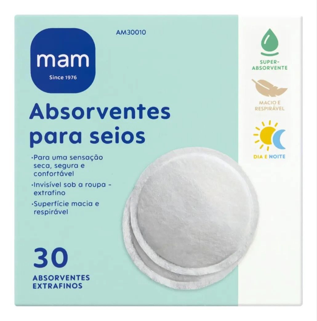 Absorvente para Seios MAM - 30 unidades - 2