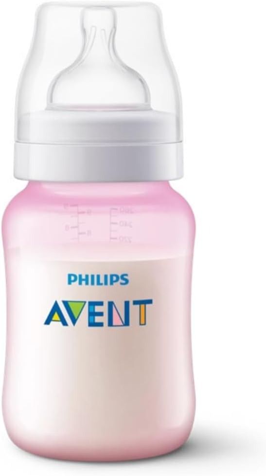 Philips Avent Kit duplo Mamadeira Anti-colic 125ml + 260ml + Bico extra 6m+, Rosa - 2