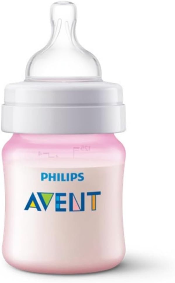Philips Avent Kit duplo Mamadeira Anti-colic 125ml + 260ml + Bico extra 6m+, Rosa - 3